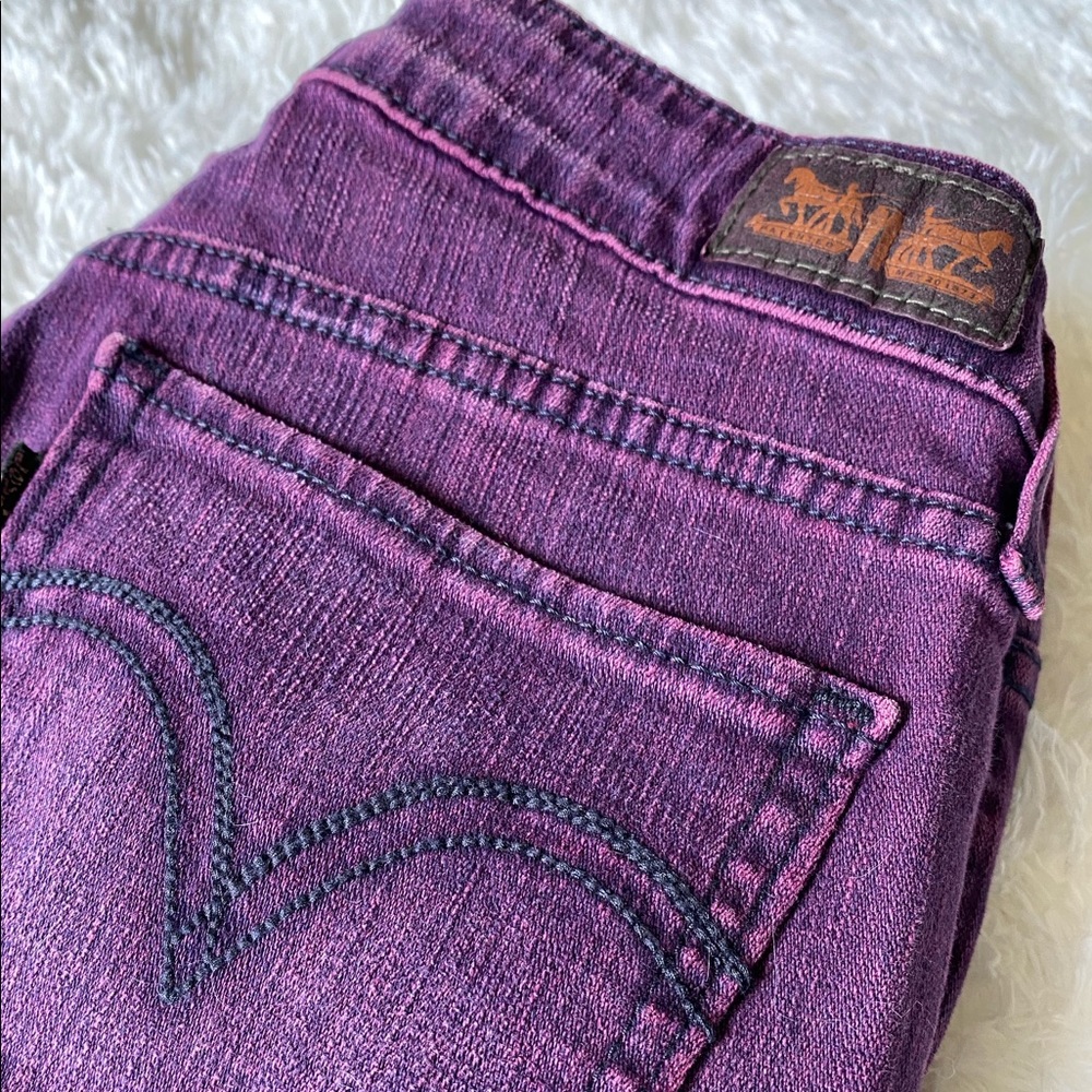 Levi’s 535 Legging Stretch Denim Violet Purple skinny jeans, women’s size 7M